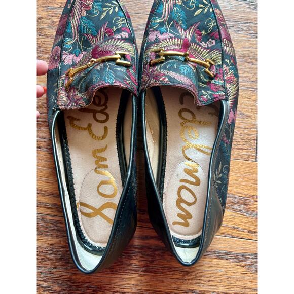 Sam Edelman Shoes - Sam Edelman Brocade Horsebit Loafers – Floral Jacquard Slip-On Flats, Size 9
